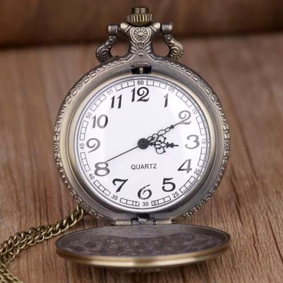 Star Trek Pocket watch Steampunk Trekkie Valentine Birthday Anniversary Gold NEW - Picture 2 of 5